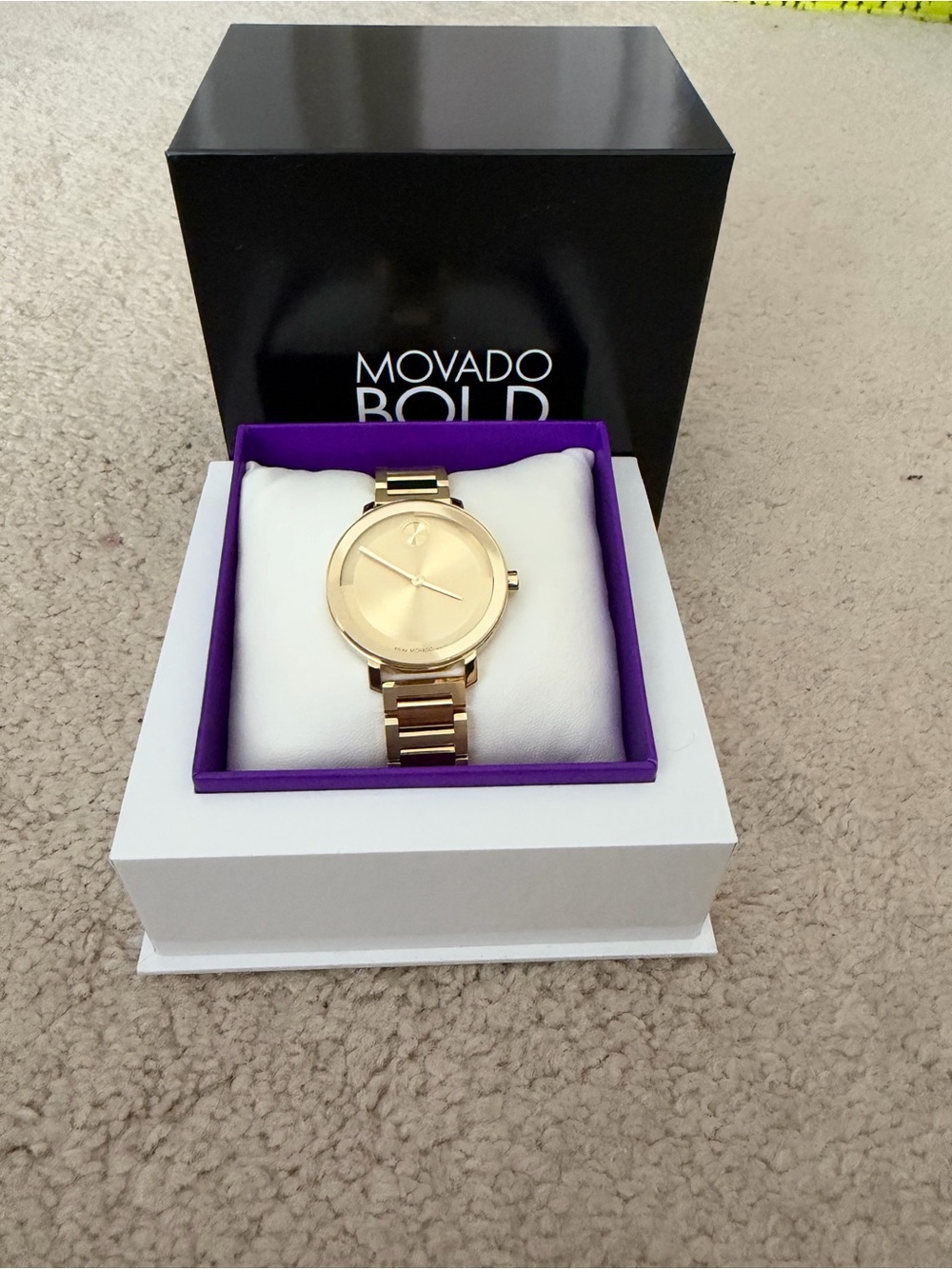 Movado Gold-Tone Women's Minimalist Bracelet Watch